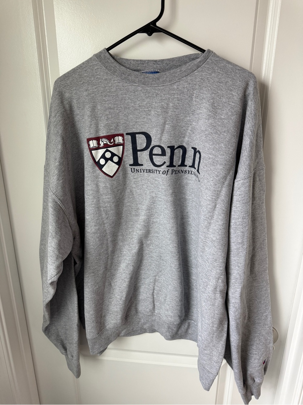 Penn Champion Gray Crewneck Sweatshirt with Blue & Red Label